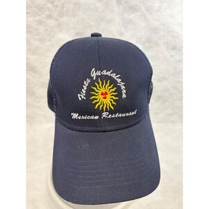 Port Authority Fiesta Guadalajara Mexican Restaurant Trucker‎ Hat Navy Blue Mesh